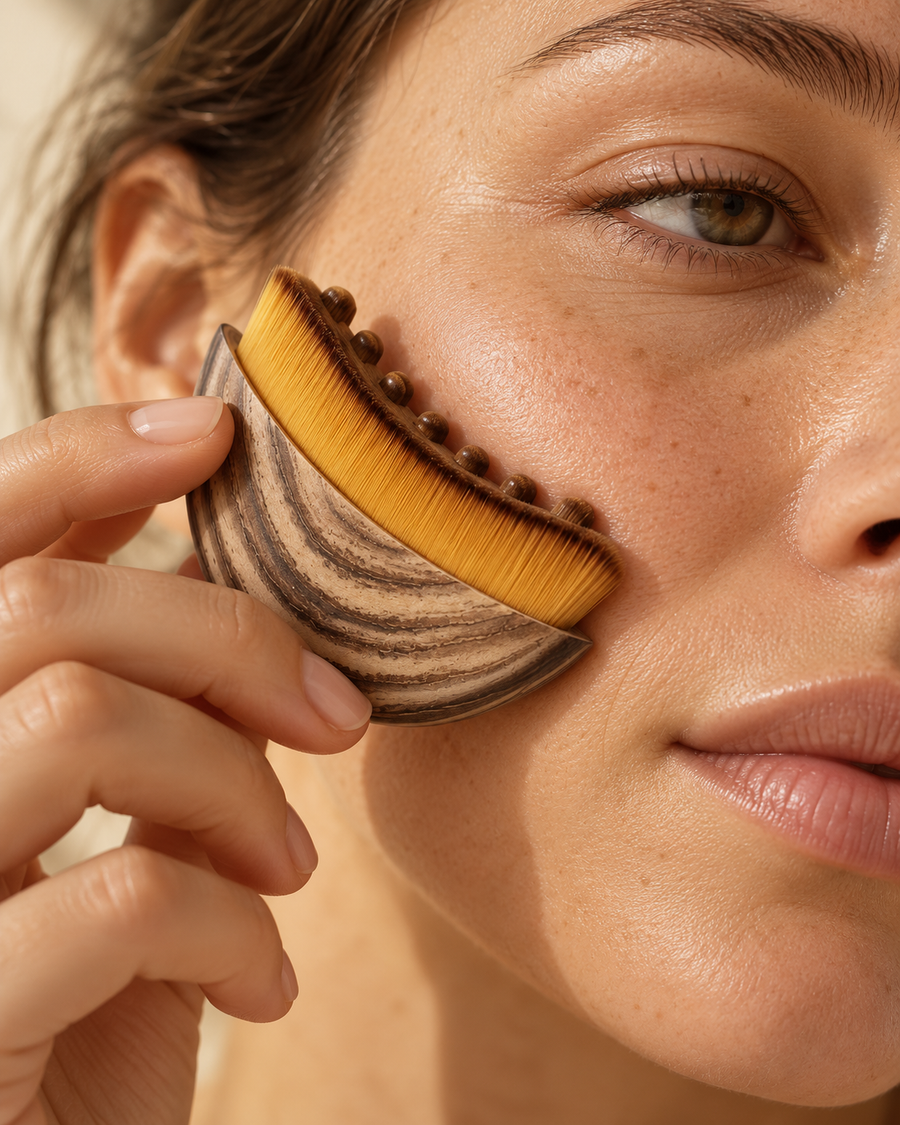 Rituel avec la brosse drainante Lumiisse